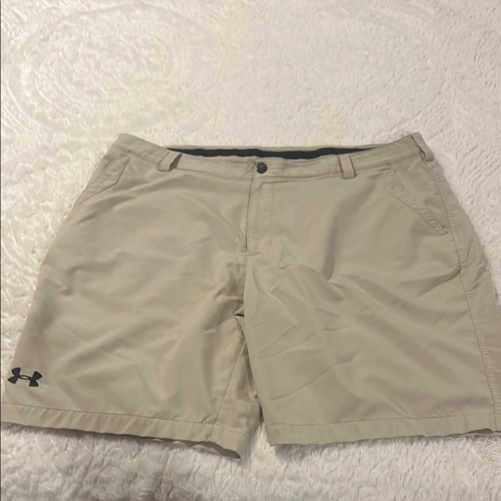 Under Armour Tan Athletic Shorts Lightweight Performance